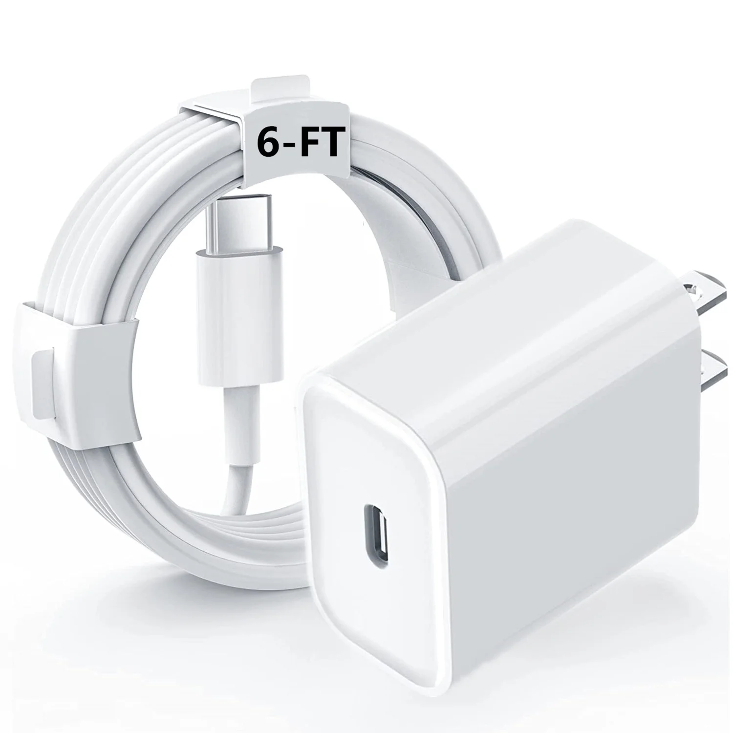 Fast USB Wall Charger with 6FT Lightning Cable for iPhone & iPad – 1 Pack